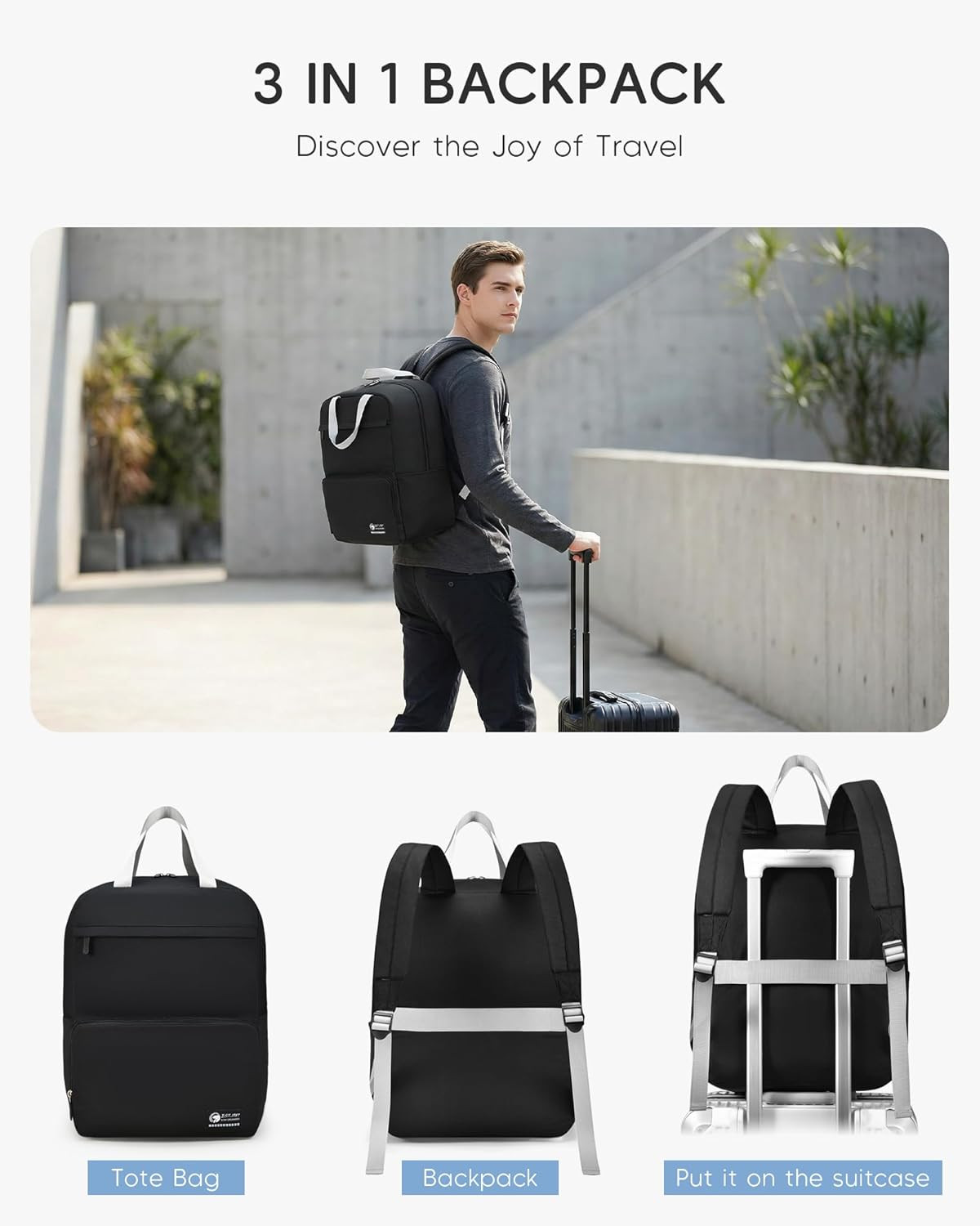 Lightweight Personal Item Bag 17X10X9 Ultralight 0.5Lb Foldable Travel Backpack