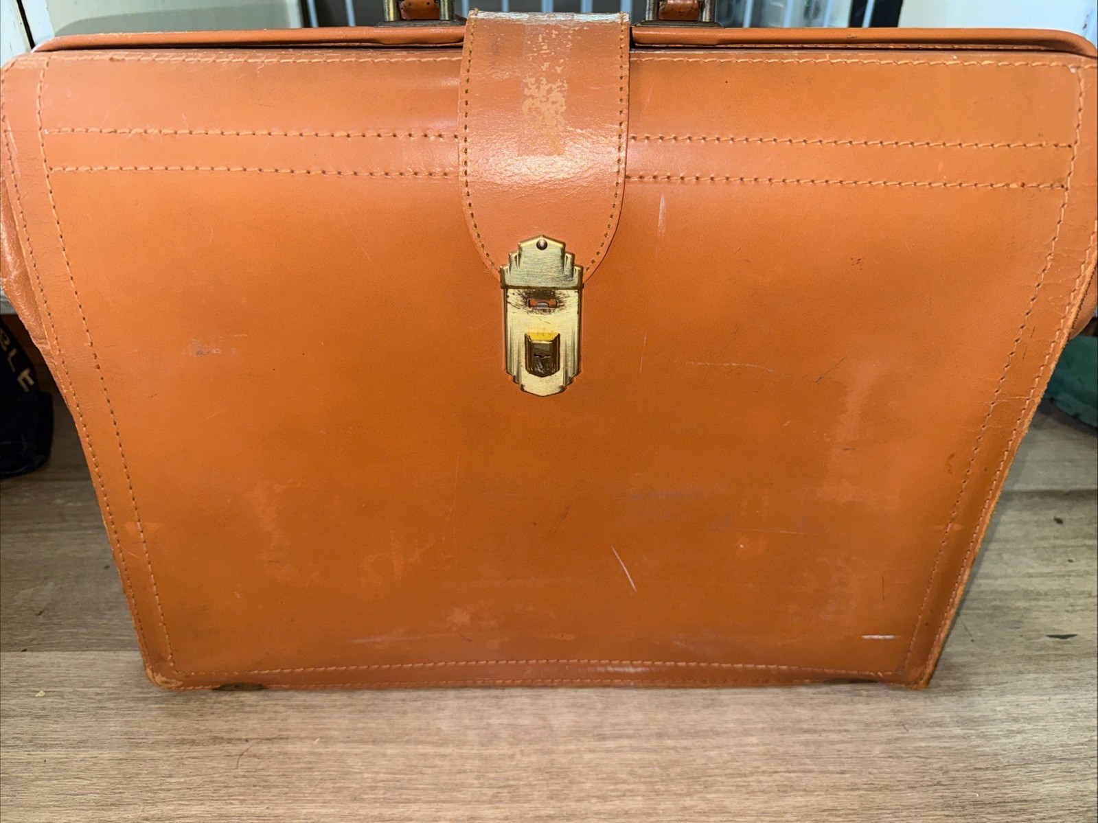 Vintage Northwest Leather Briefcase Messenger Attache Bag USA Mens 17 in