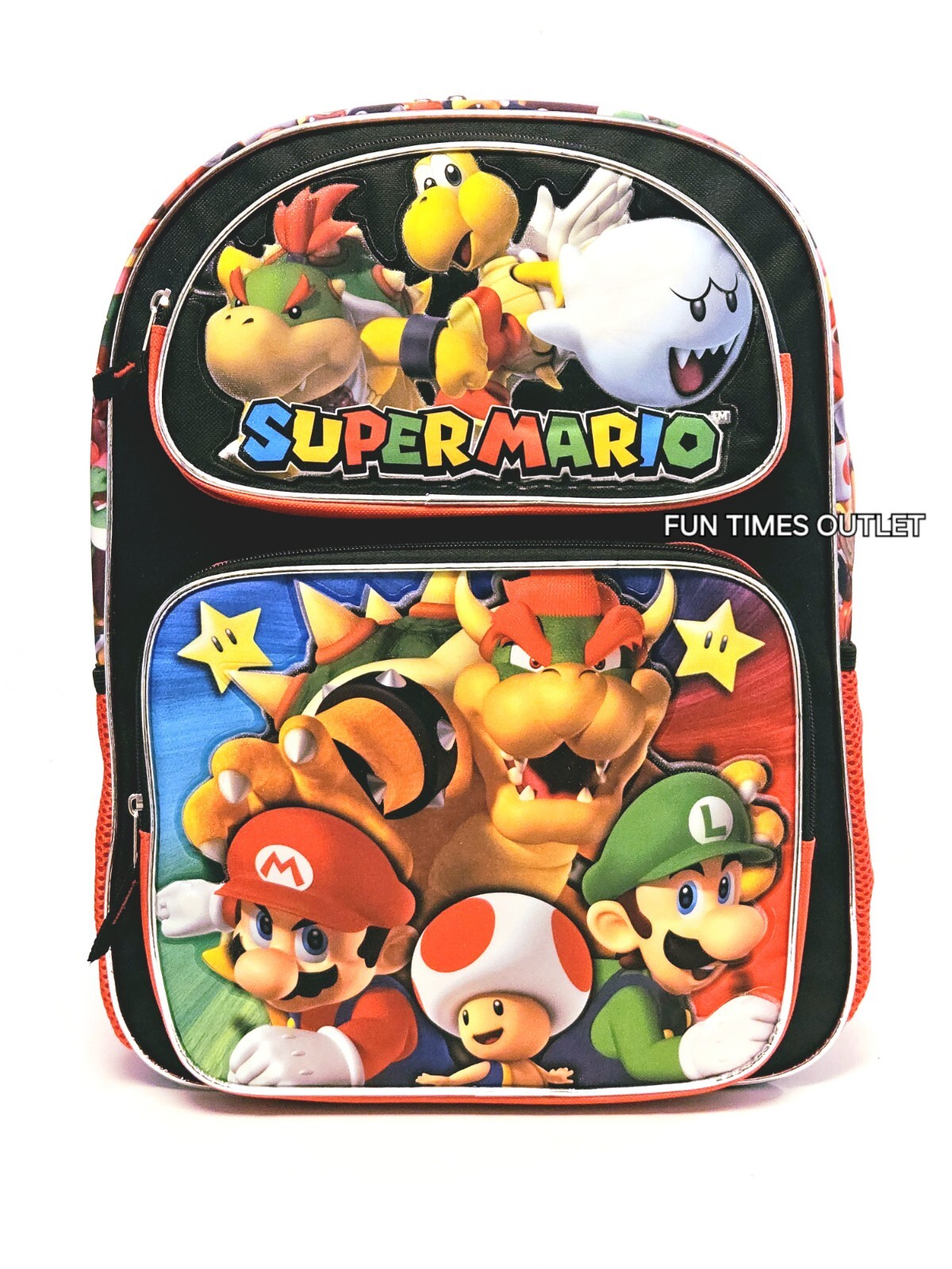 Nintendo Super Mario Bros Large 16″ School Backpack Luigi Browser Travel Bag New