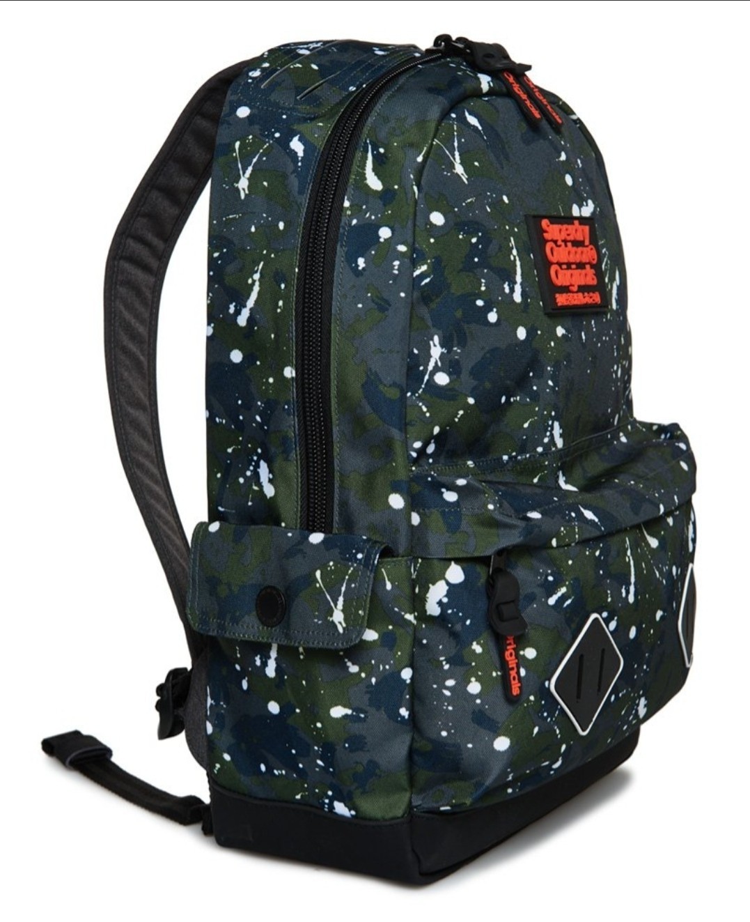 Superdry Print Edition Montana Rucksack Green Camo Backpack 18″ x 14″ NwT