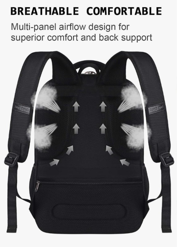 BRUNO CAVALLI Laptop Backpack Bag USB Charging 15.6 Inch Laptop Black NEW Unisex