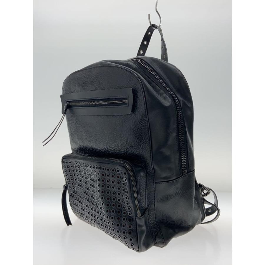 Christian Louboutin Authentic Backpack Black Leather Shoulder Zip Rucksack Red