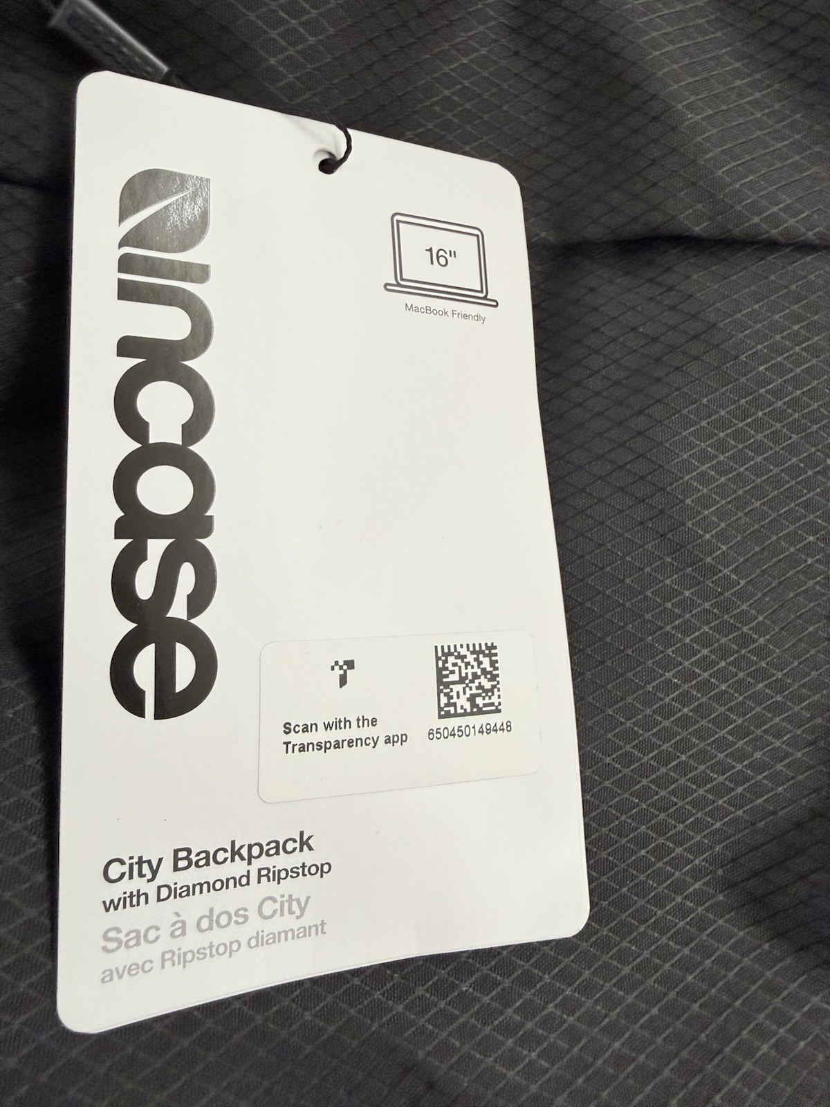 Incase City Compact Backpack – Diamond Ripstop, 16” Laptop, School/Work Bag