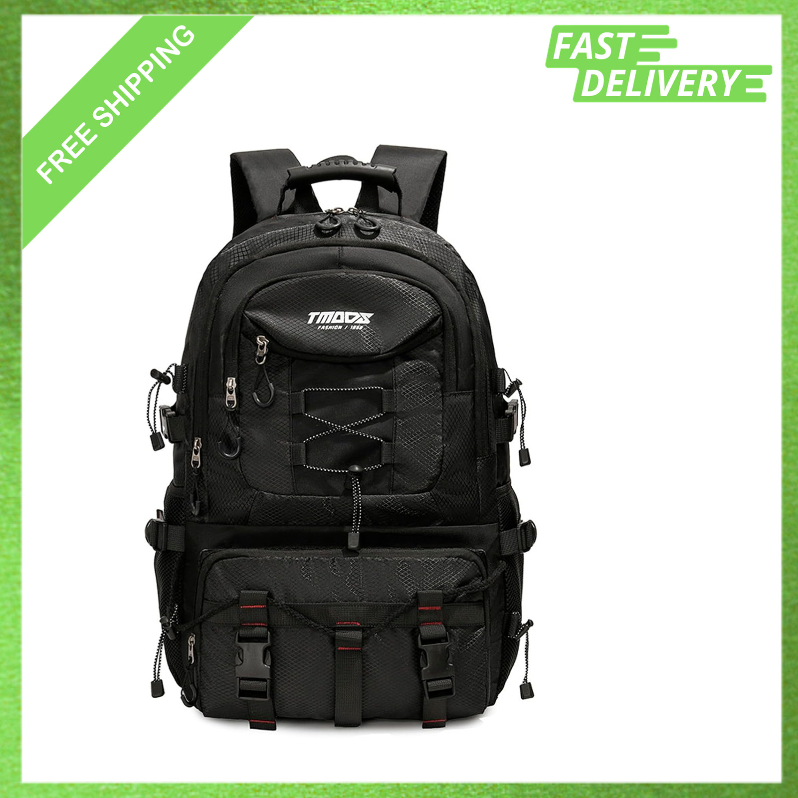 Multi Functional Travel Backpack Water Resistant Large Capacity Rucksack for Men