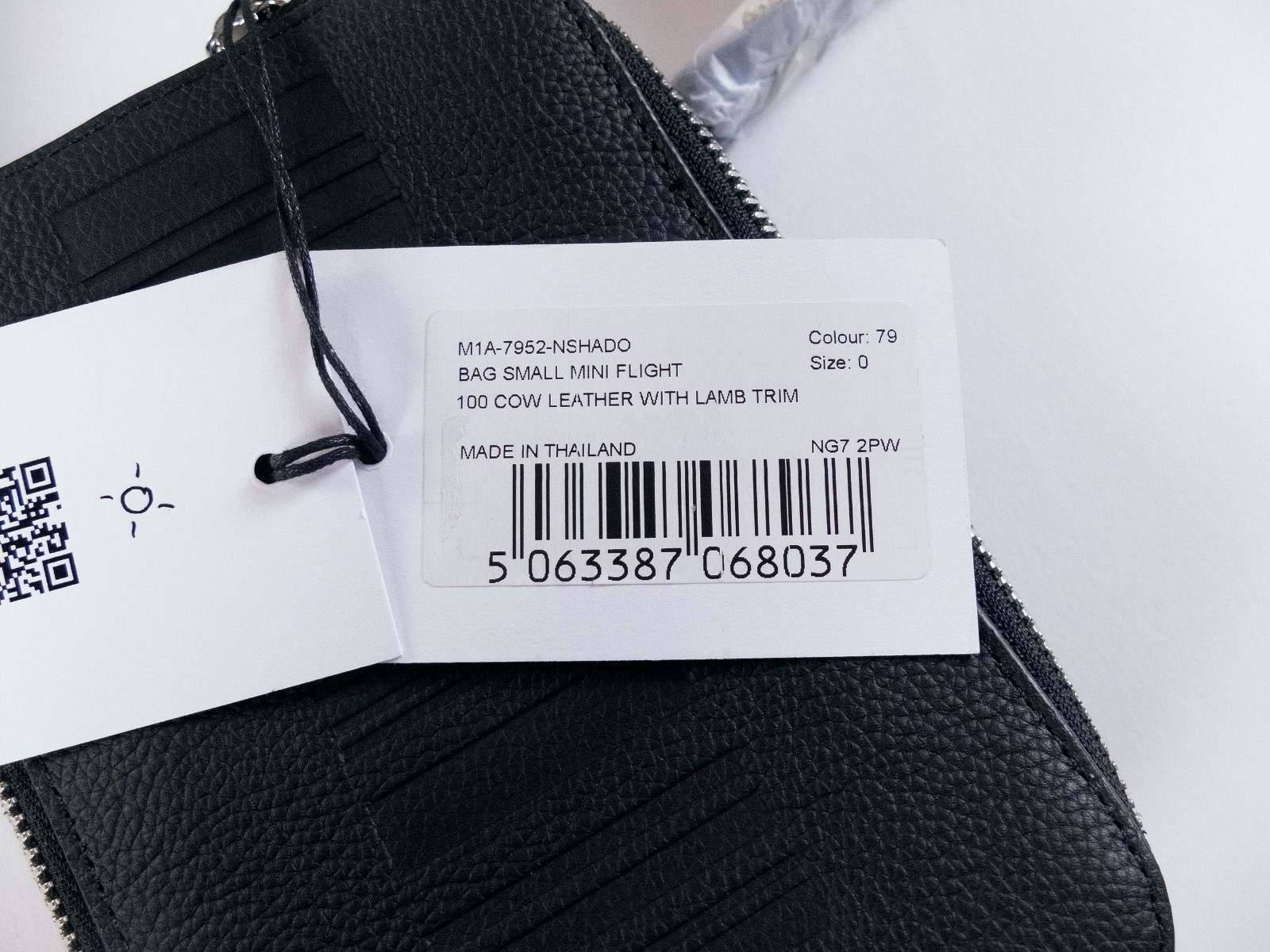 (NO CUSTOMS TAX) PAUL SMITH black mini leather flight bag crossbody authentic