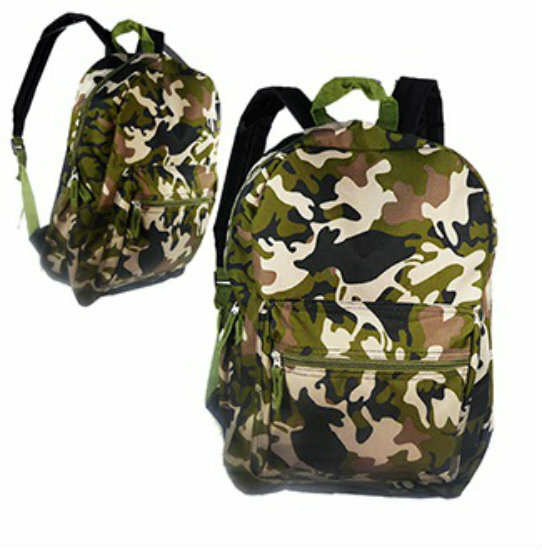 New 16″ Camouflage Backpack School Bag Travel