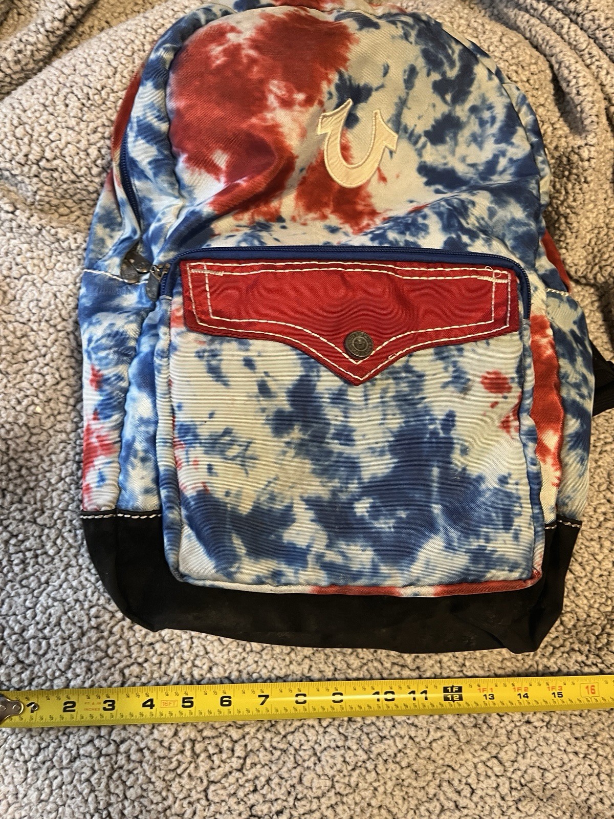 True Religion Red, Blue & White Backpack Book Bag 4th Of July Holiday School G8