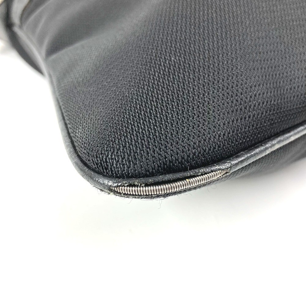 BALLY logo Bag Crossbody Pochette Shoulder Bag Leather/Canvas Black