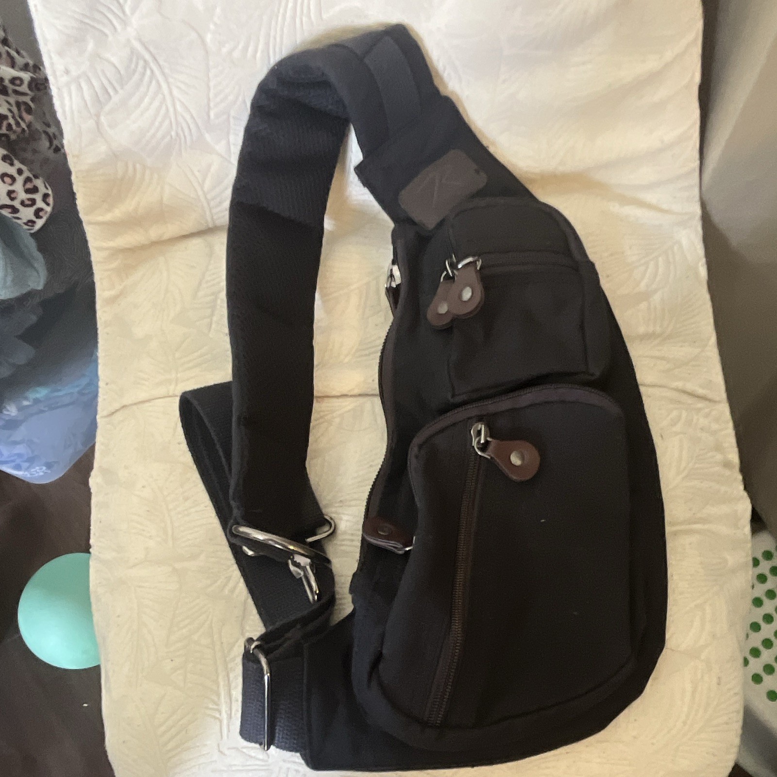Crossbody Canvas Sling Bag EDC Compact Over Shoulder Chest Front Pack Backpack