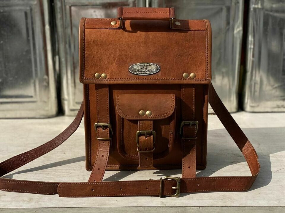 Leather Messenger Laptop I Pad Mobile Phone Purse Handmade Bag Women’s Vintage