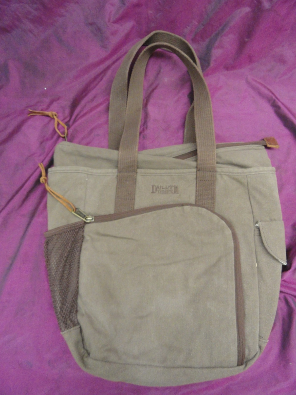 Duluth Trading 49012 light brown Canvas tote bag – 13″ x 12.5″