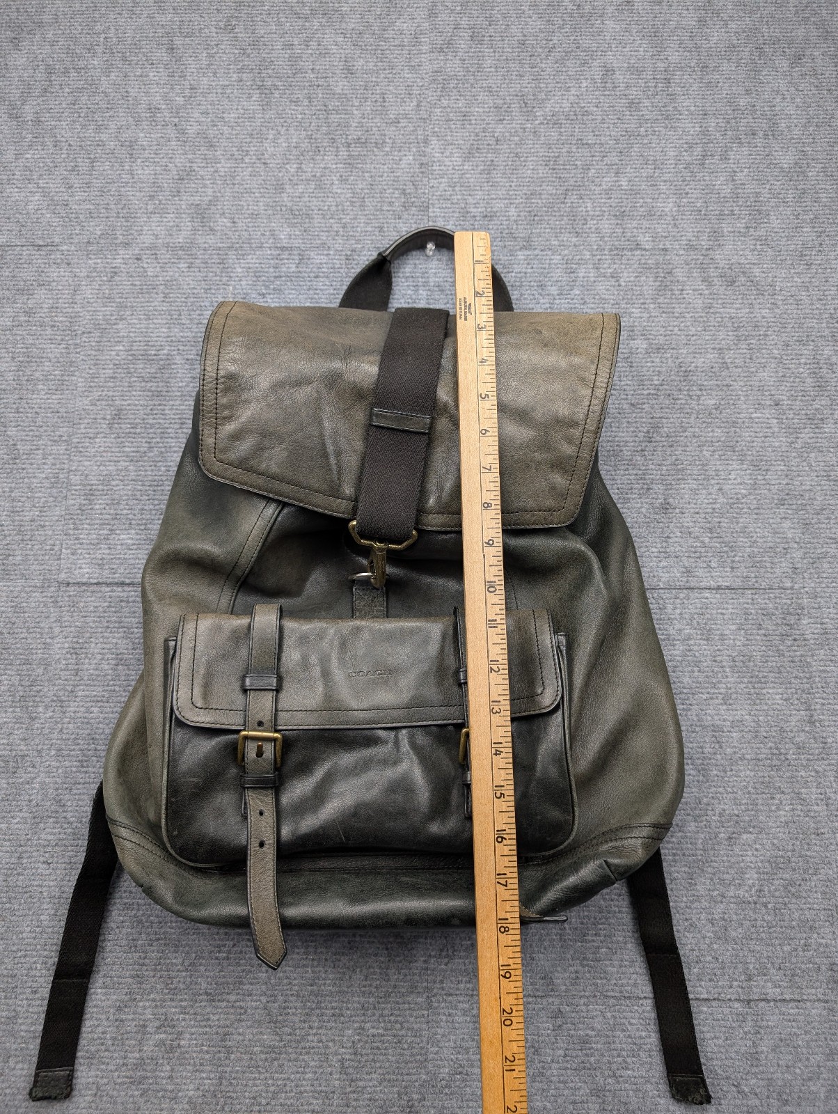 Coach Bleecker Backpack Rucksack Soft Leather Faded Black Timeless Vintage Bag