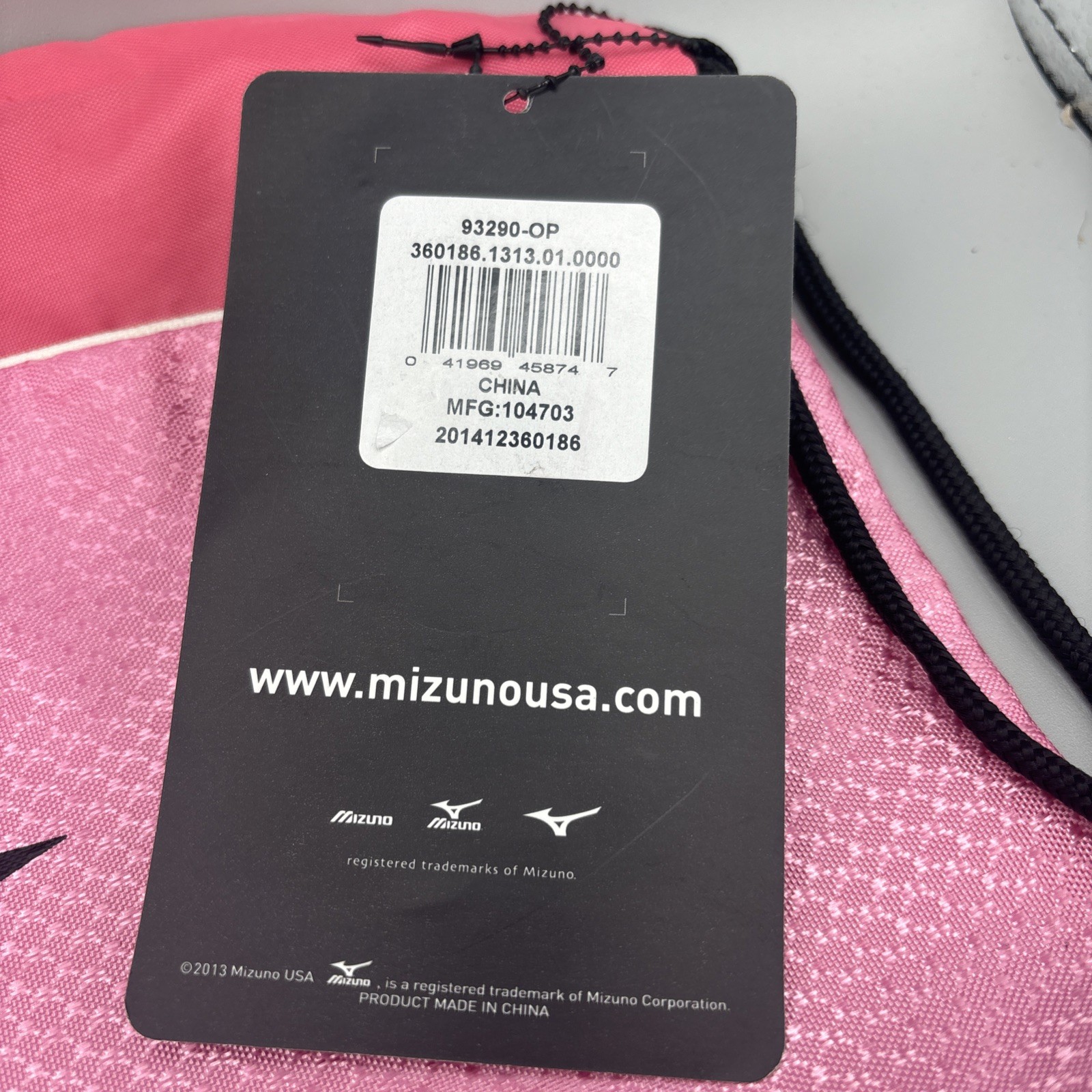 Mizuno Drawstring Throw Bag New with tags Pink NWT