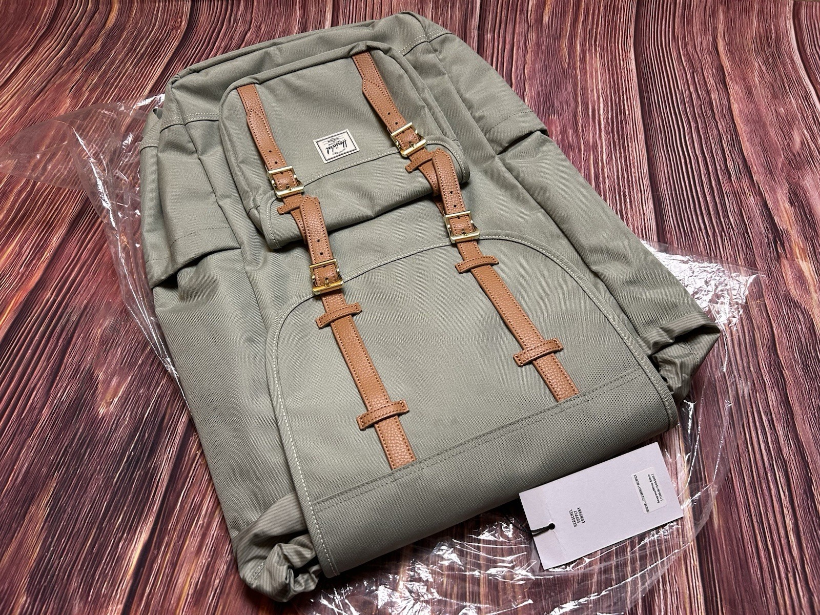 Herschel Supply Company Little America Backpack 30L Seagrass White Stitch NWT