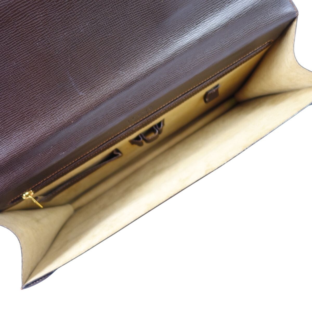 LOEWE Brown Leather Briefcase 16.5″x11.4″ Anagram Logo Spain Made Bag