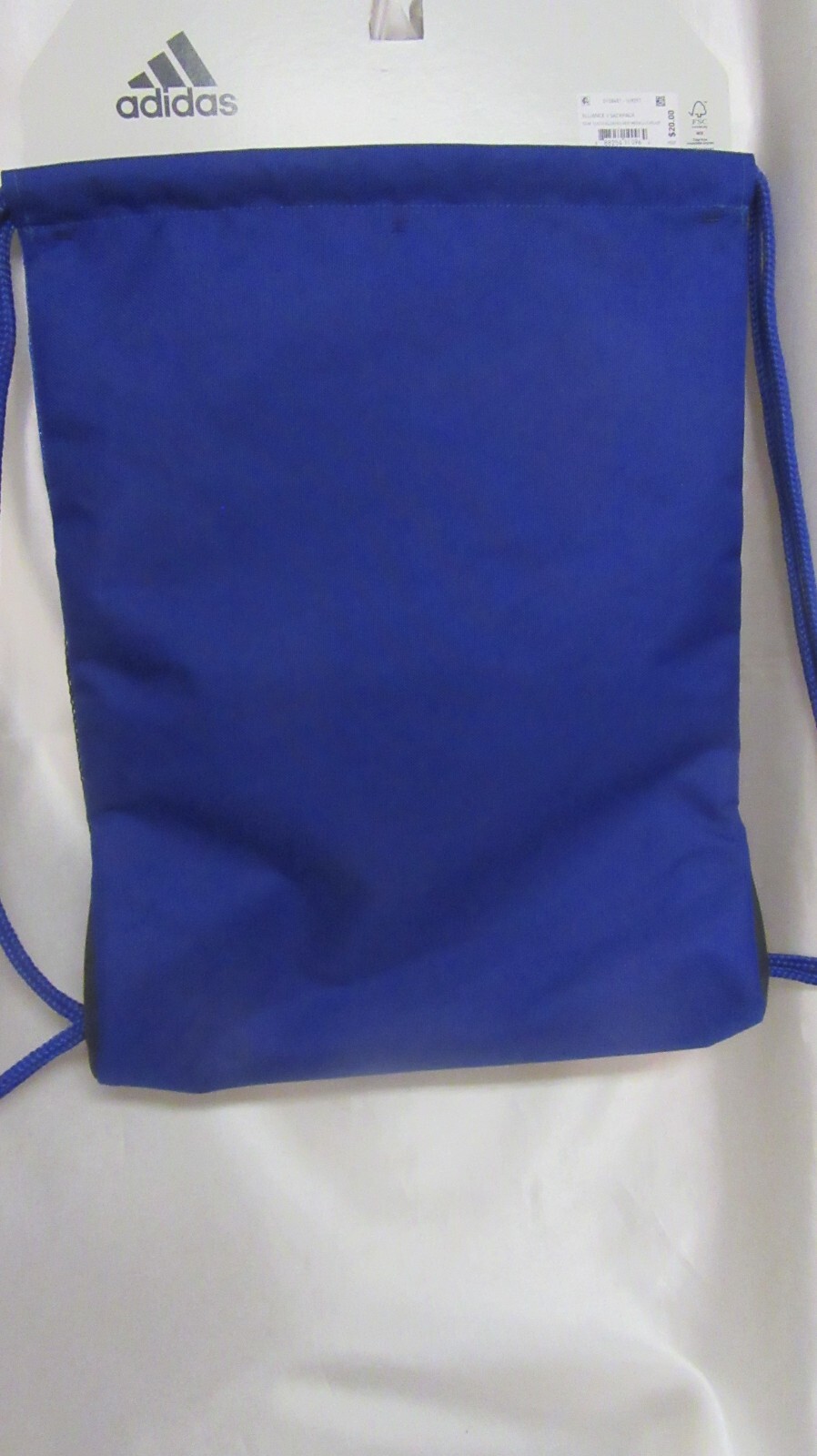ADIDAS ALLIANCE II SACK PACK (BACK PACK) NEW W/T BLUE /SVR/ METALLIC LIGHTWEIGHT