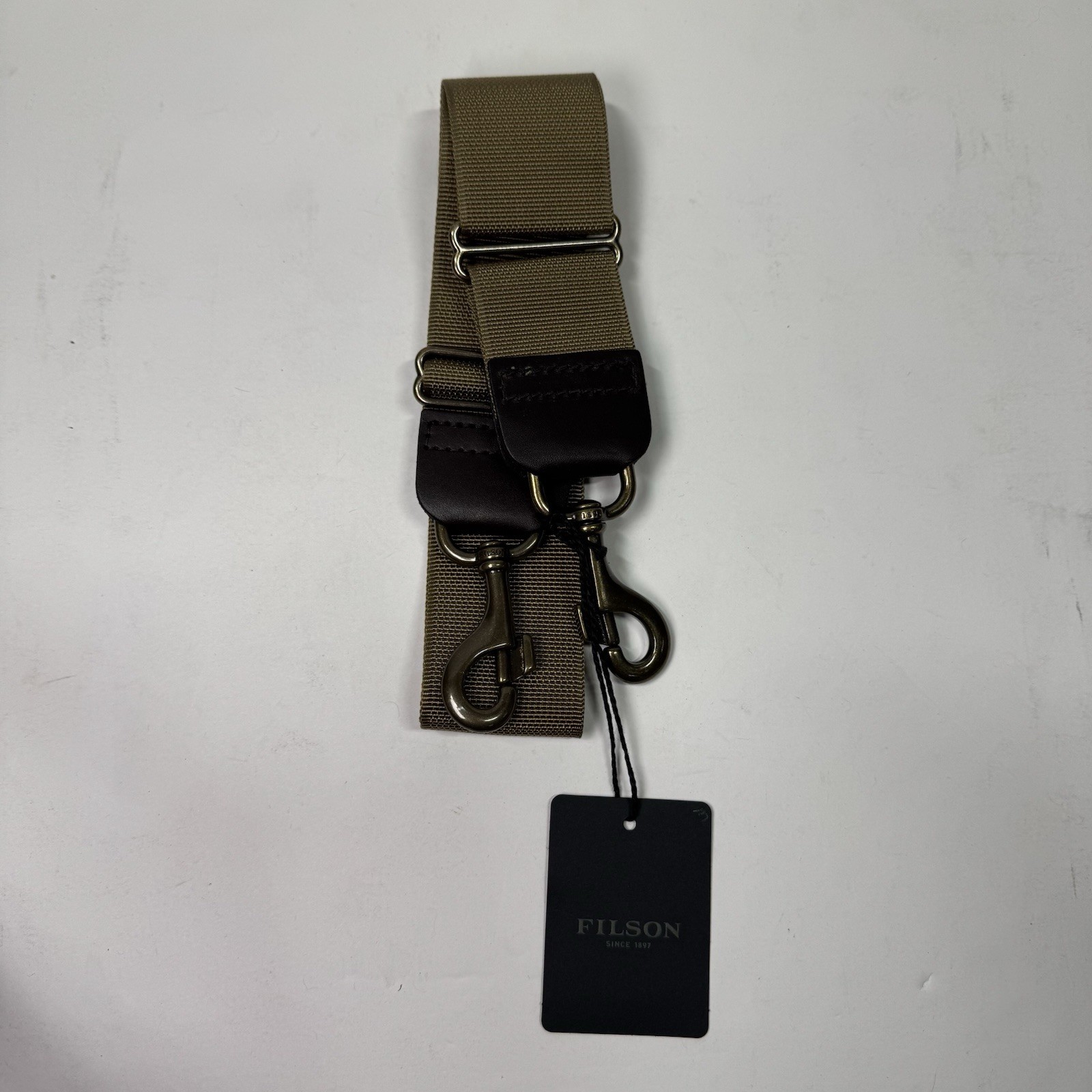 Filson Dry Bag Webbing Strap Dark Tan Made In USA