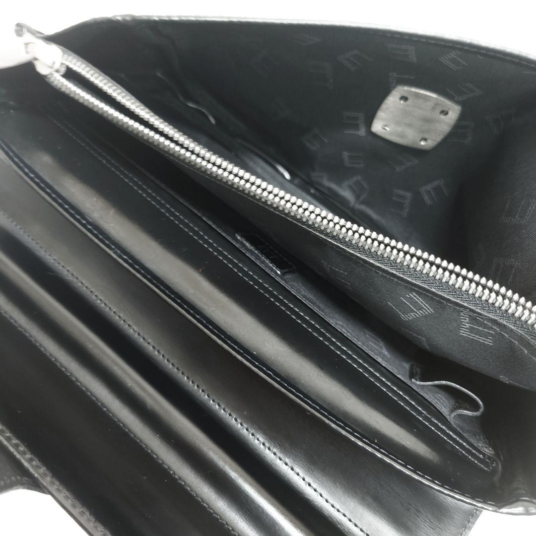 Dunhill Clutch Bag Second Bag Black Nylon x Cordovan Leather Flap Lock Men’s