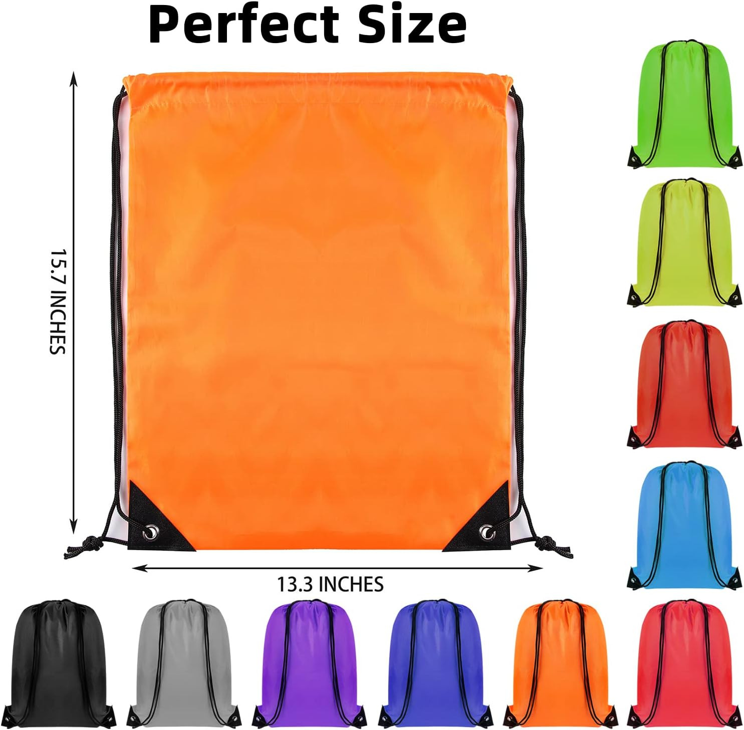 Drawstring Backpack Bulk, 100 Pcs Draw String Bags Cinch Bag Drawstring Gym Bag