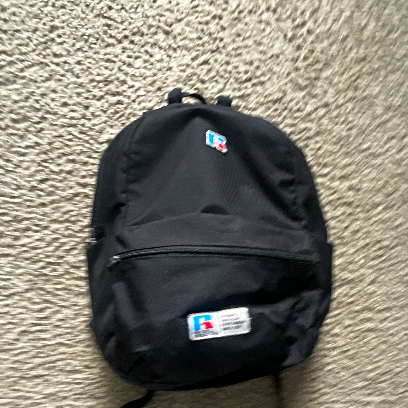 Russell Athletic Black Medium Backpack Padded Adjustable Straps Pockets Zip