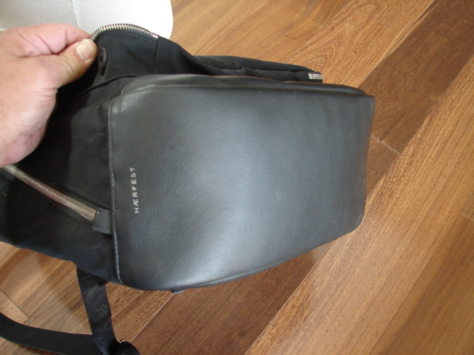 Mercedes Benz Backpack Black Leather Bottom