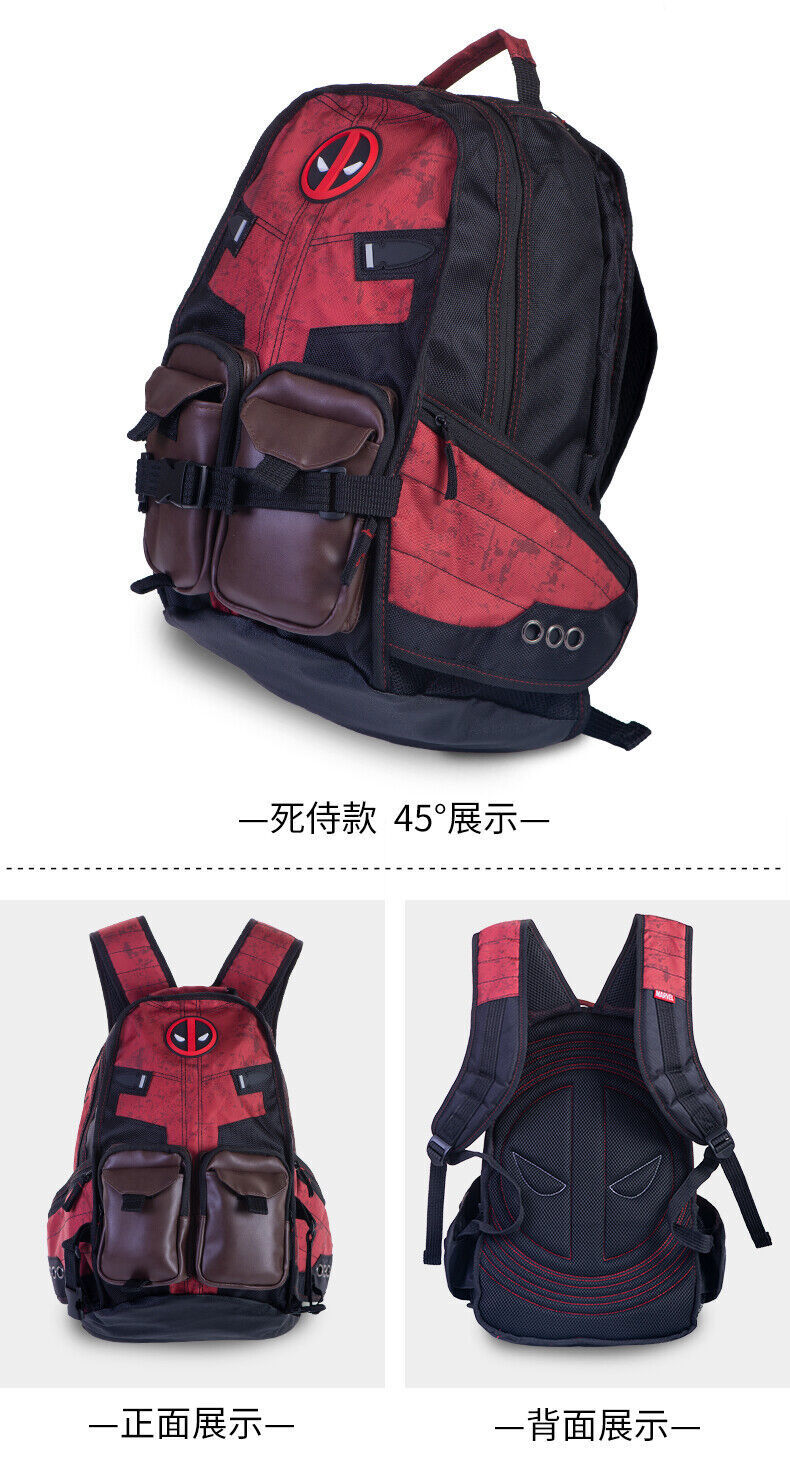 Marvel Deadpool 3 Backpack Laptop Casual Travel Rucksack Schoolbag Xmas Gift