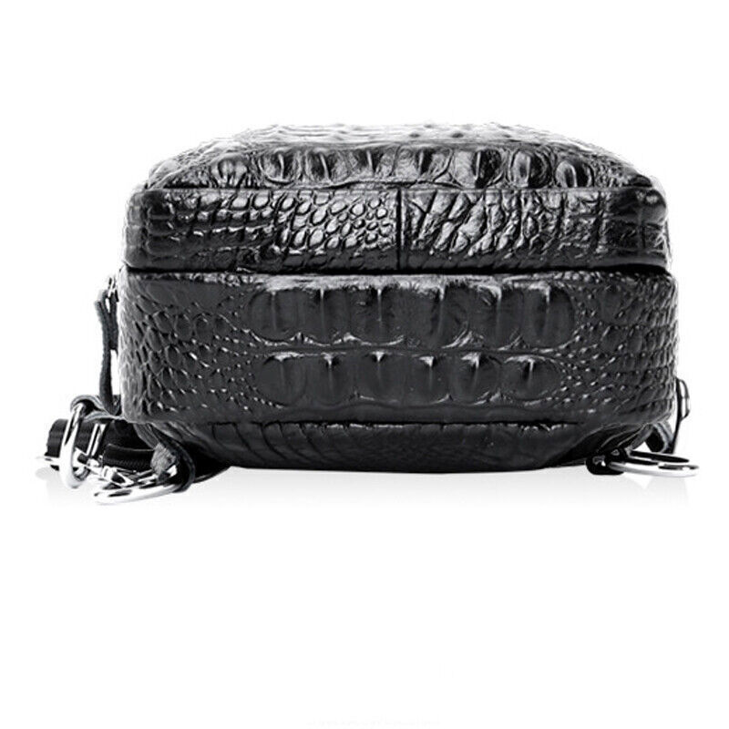 Crossbody Bag Sling Backpack Men Genuine Leather Chest Bag Sling Bag E