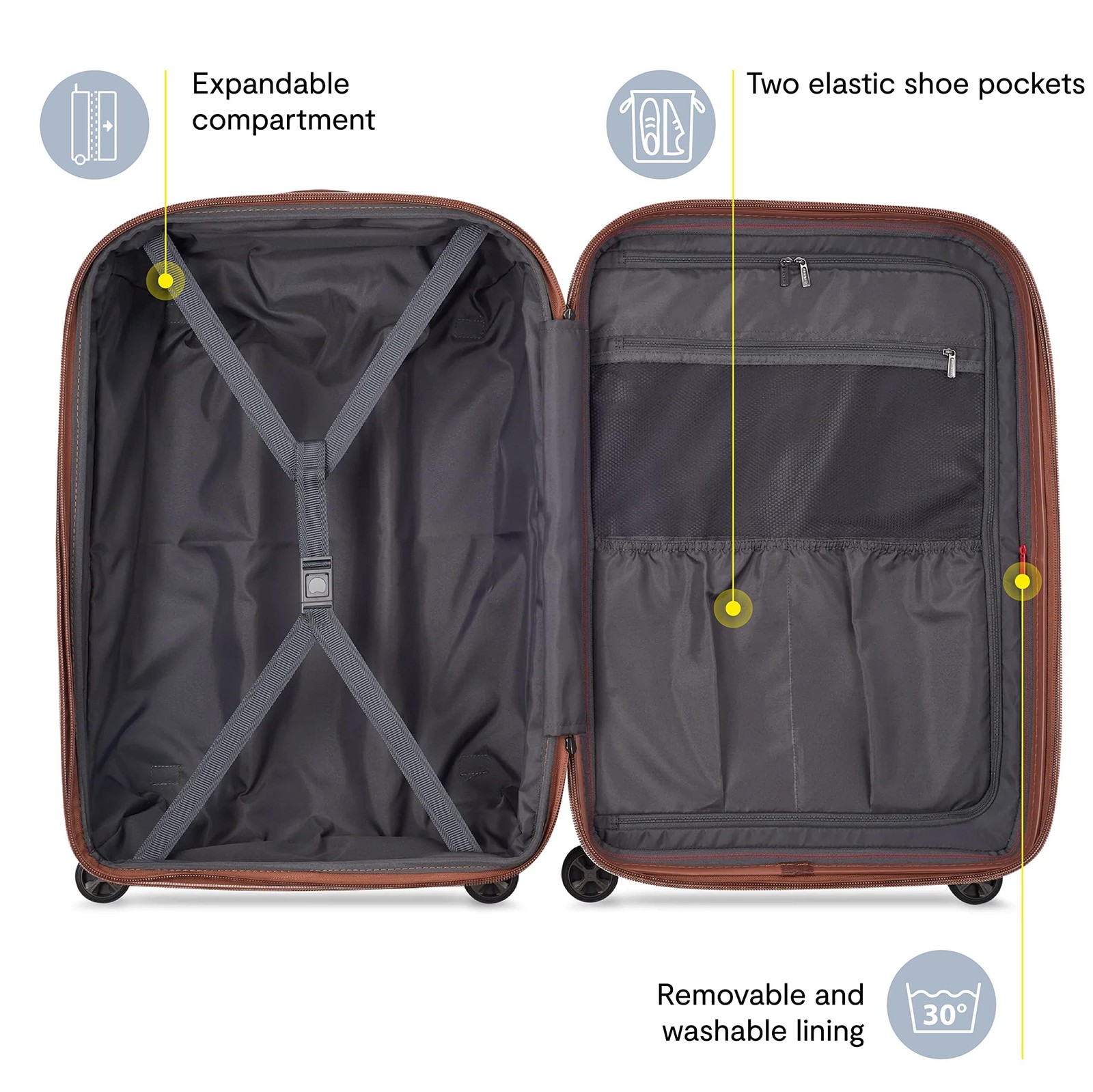 Delsey Paris Carrousel 28″ Expandable Carry-On Spinner ( Platinum)U8
