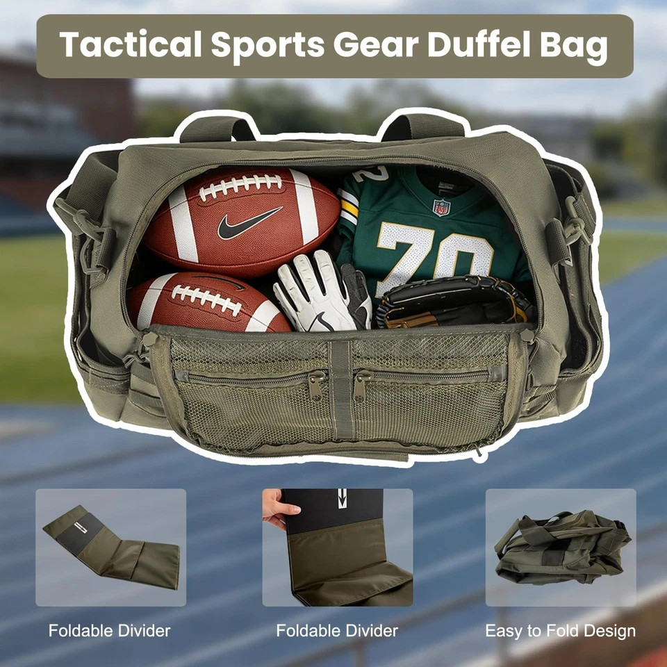 35L Large Duffle Bag, 3-in-1 Tactical Backpack MOLLE Pack for Sports/Gym/Outd…