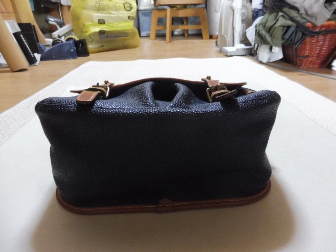 Mulberry England Navy Leather Game Bag Shoulder Bag Men’s Fishing Country