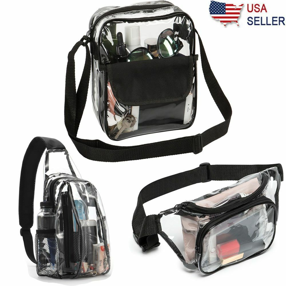 Clear Fanny Pack Men Women Waist Pouch Belt Bag Crossbody Gym Stadium Security