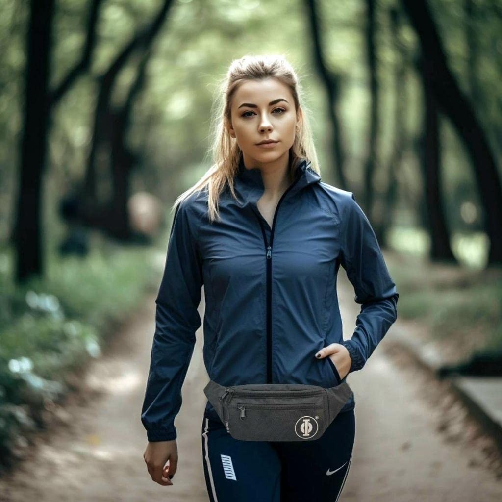 Premium Go Belt Bag, Black, Waist Pack, Running, Hiking, Travel, Fanny Pack