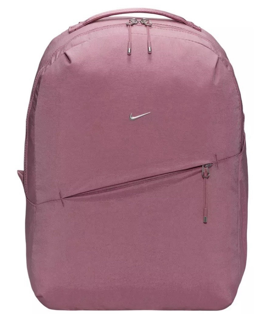Nike Aura Backpack, 24L, Elemental Pink/Silver Travel Carry On Book Bag