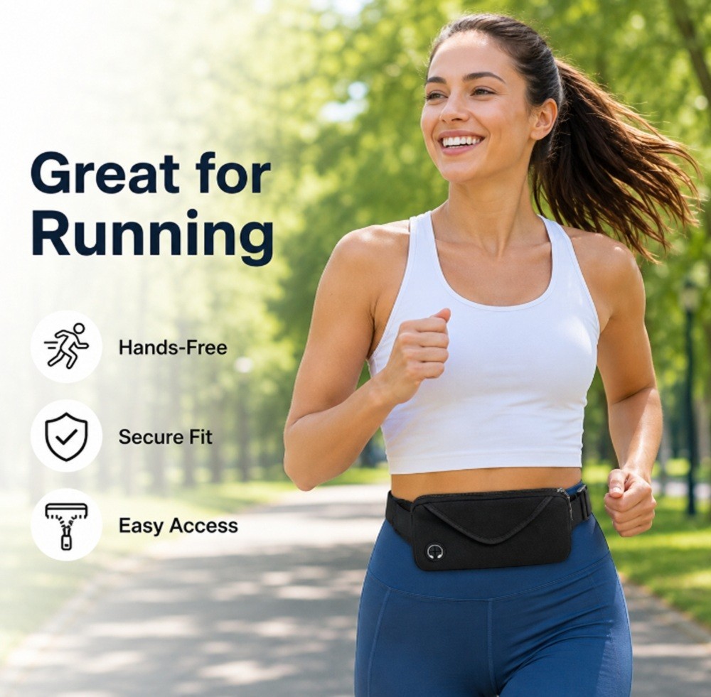 Adjustable Running Belt Water Resistant Waist Pack Fanny Bag Men Women Phone