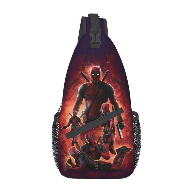 Casual Deadpool&MEN Sling Crossbody Backpack Men Shoulder Chest Bags Traveling