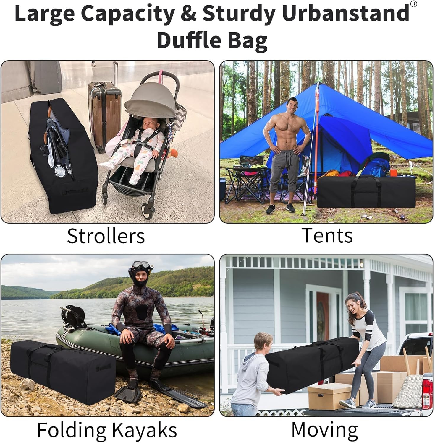 46 Inch Extra Large Duffle Bag for Travel, Sports Gear Storage Bag