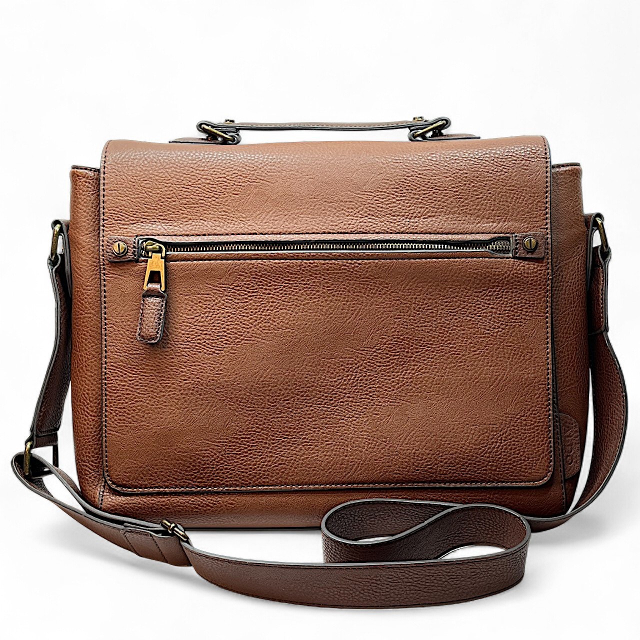 ALDO Brown Messenger Briefcase Shoulder Bag Office Computer Academia Laptop