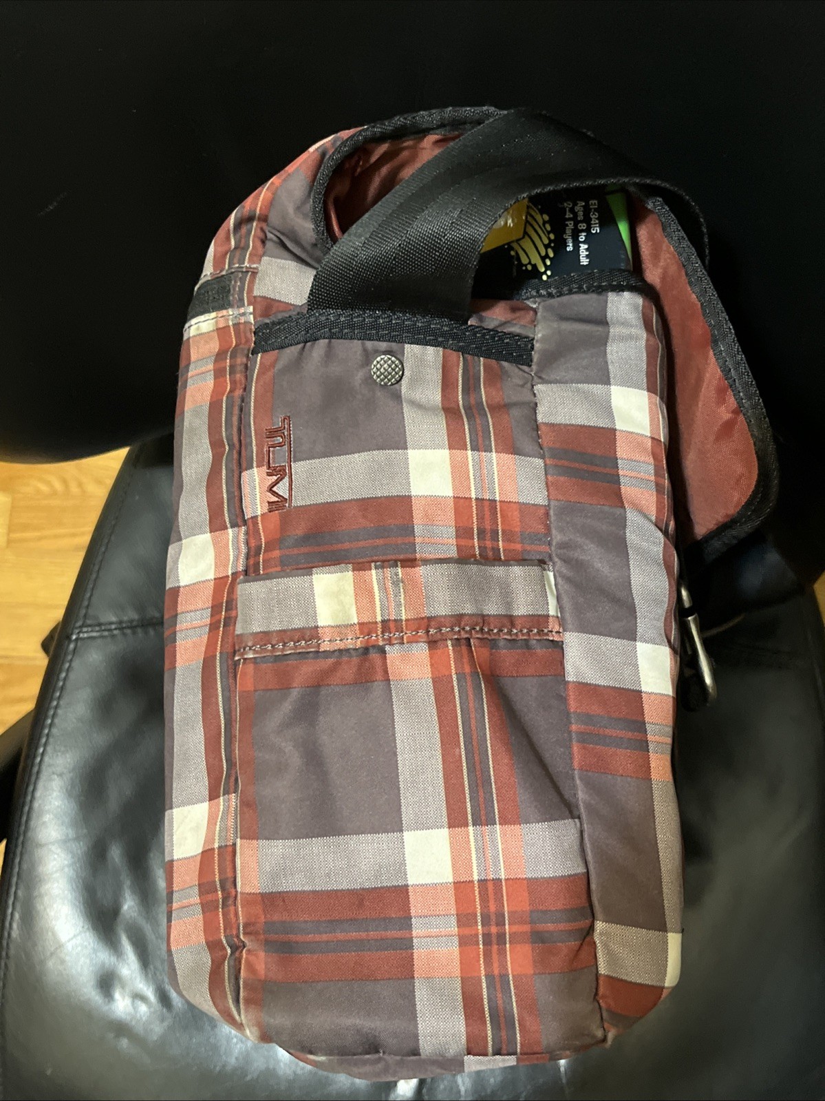 Tumi T-Tech Plaid Nylon Messenger Bag Laptop Bag – Rare!