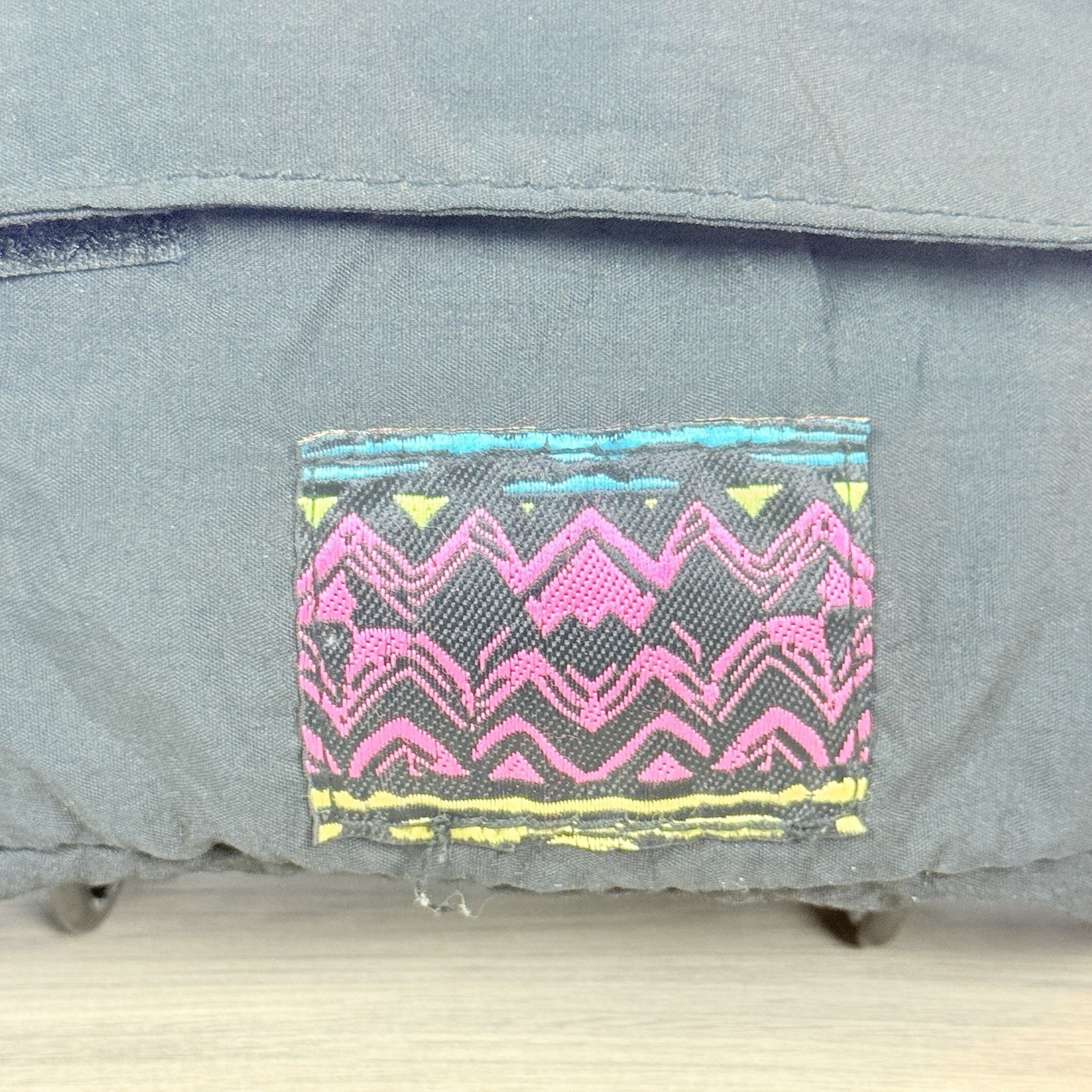 Vision Retro 80’s 90’s Black Fanny Pack Waist Bag Neon Mountain W/Pockets Korea