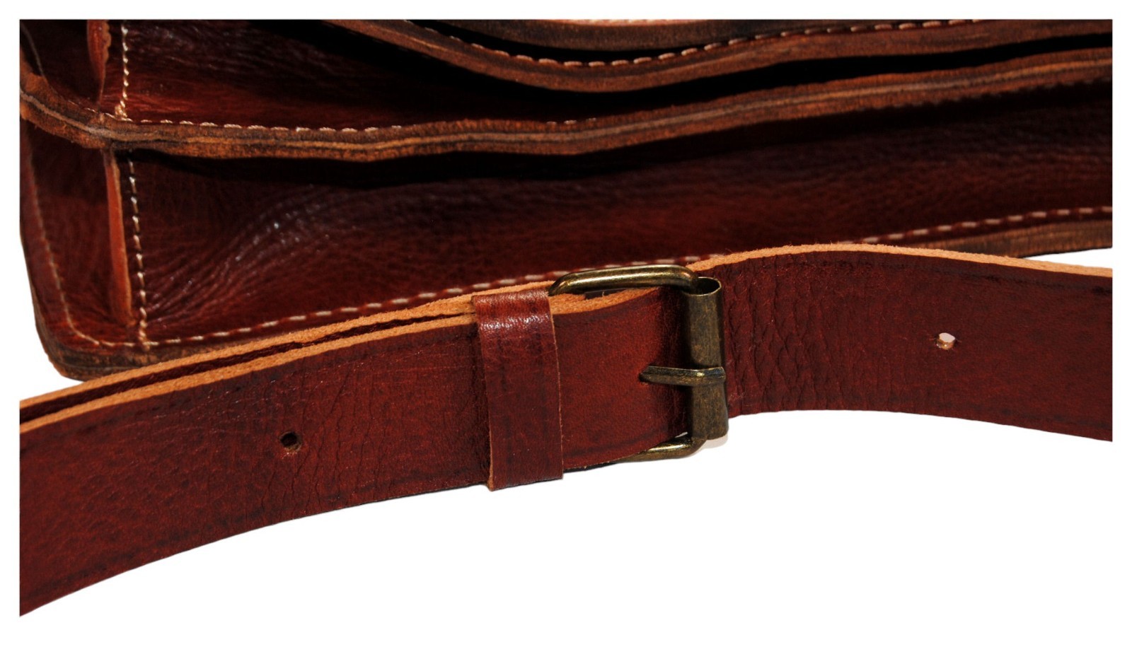 Authentic Moroccan Leather Laptop Bag Made in Morocco by Fair Trade Artisan