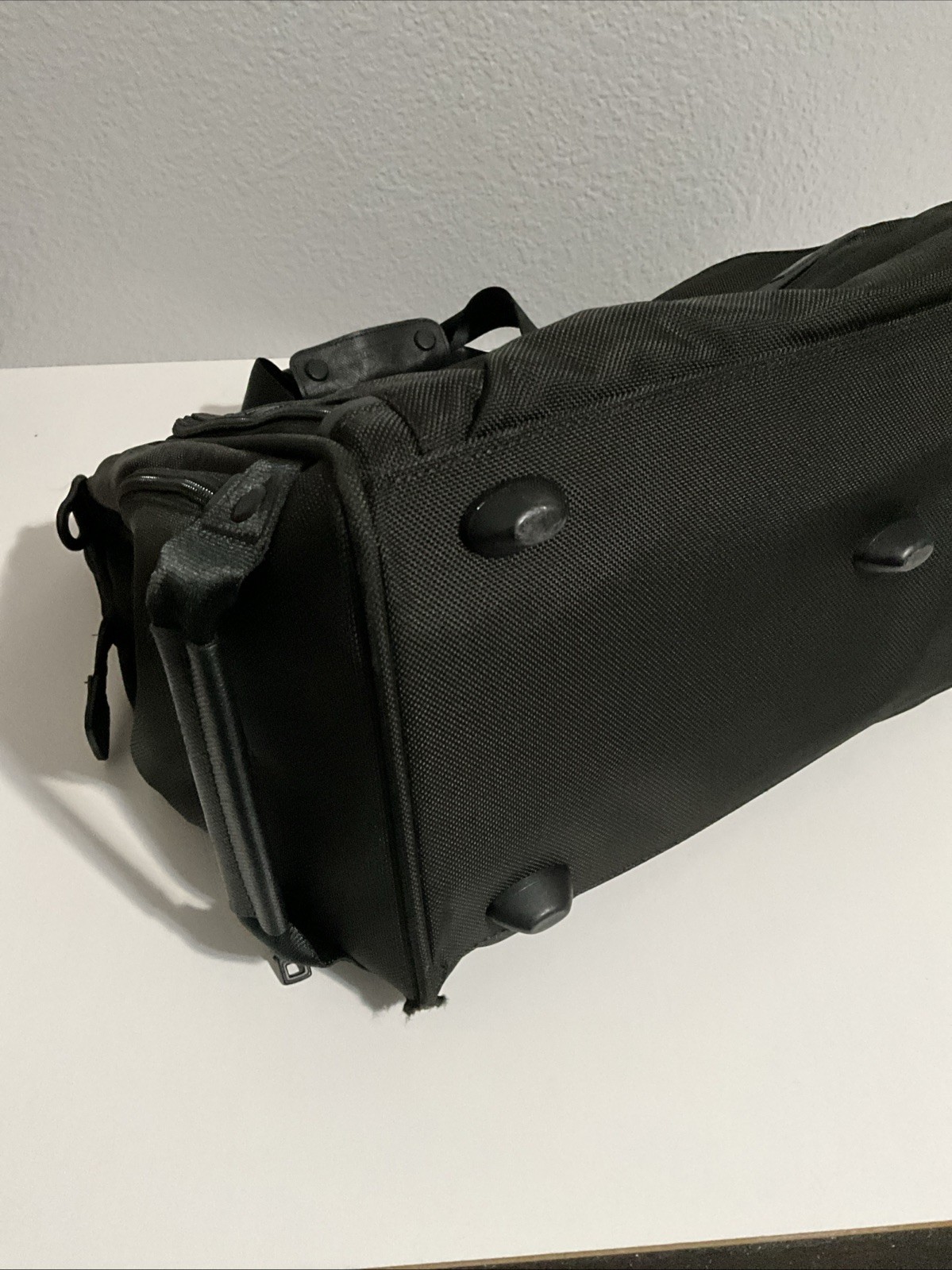 TUMI ‘Alpha 2’ Black Nylon Framed Soft Duffle Bag – 221261D2U
