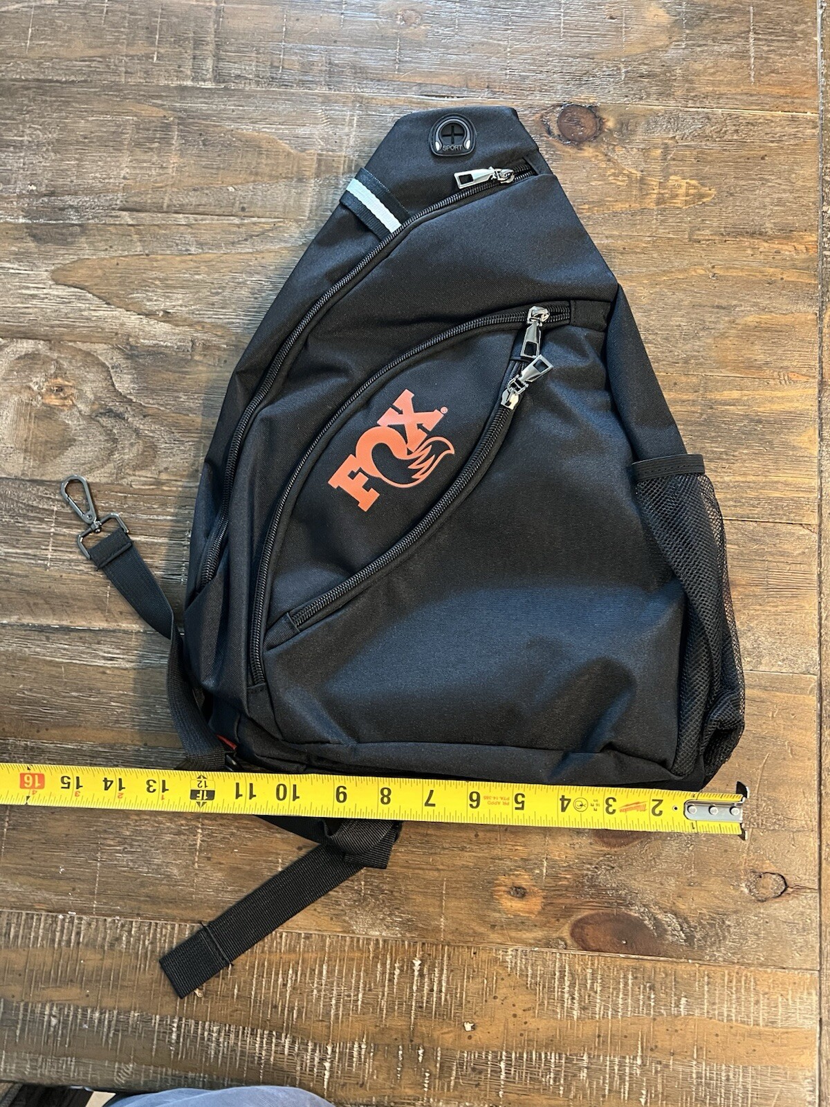 Fox Racing Sling Backpack Black Orange 17″ X 13″ NEW