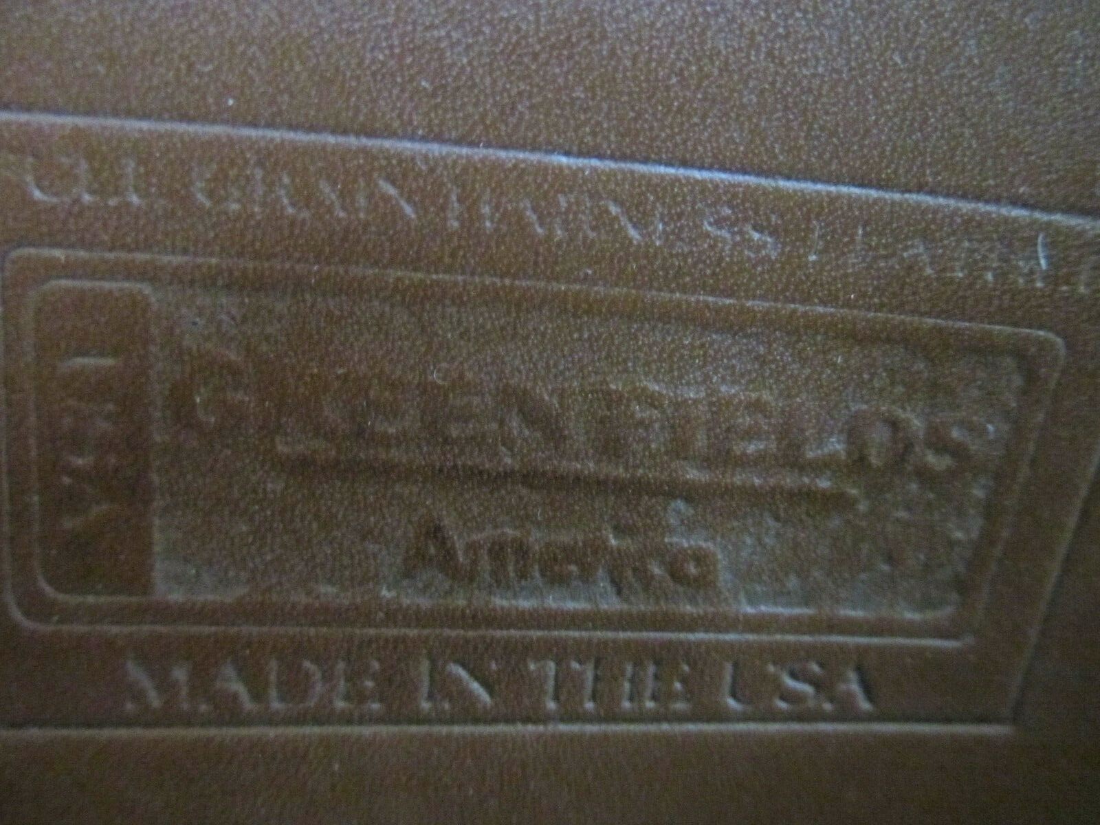 Green Fields ShafMaster Leather Co brown messenger attaché bag briefcase