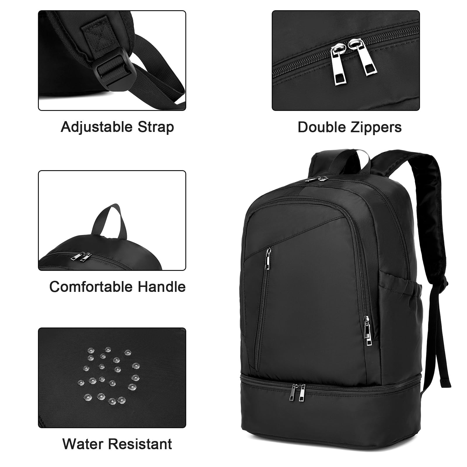 Gym Backpack for Men,Waterproof Gym Bag With Shoe Compartment Lightweight Tra…