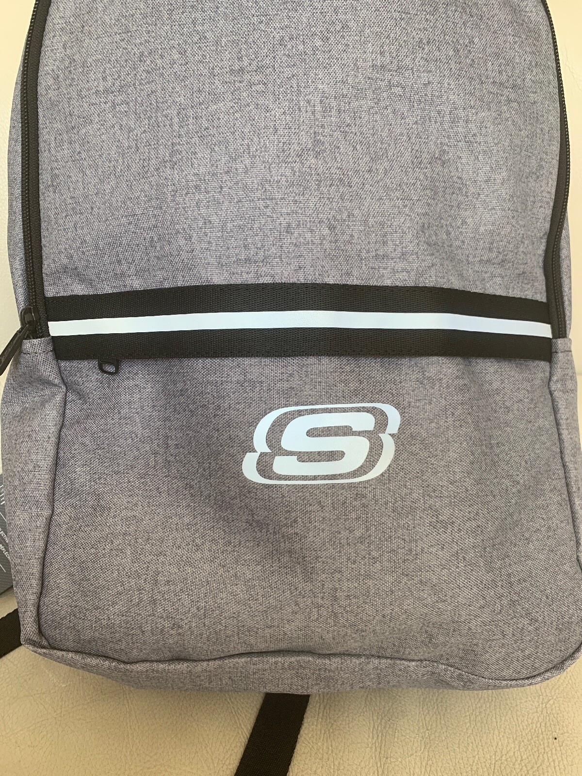 Skechers Eclipse Backpack Gray & Black School Bag Laptop Pockets Lightweight