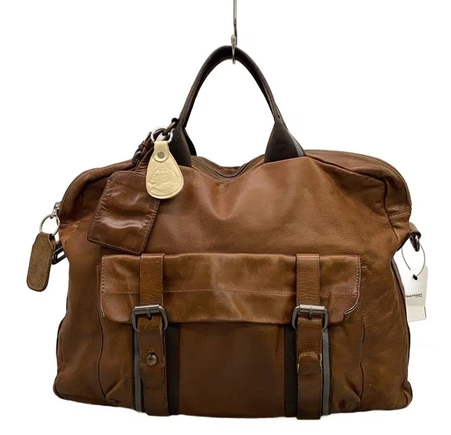 Hugo Boss Briefcase Brown Leather Men Business Handbag