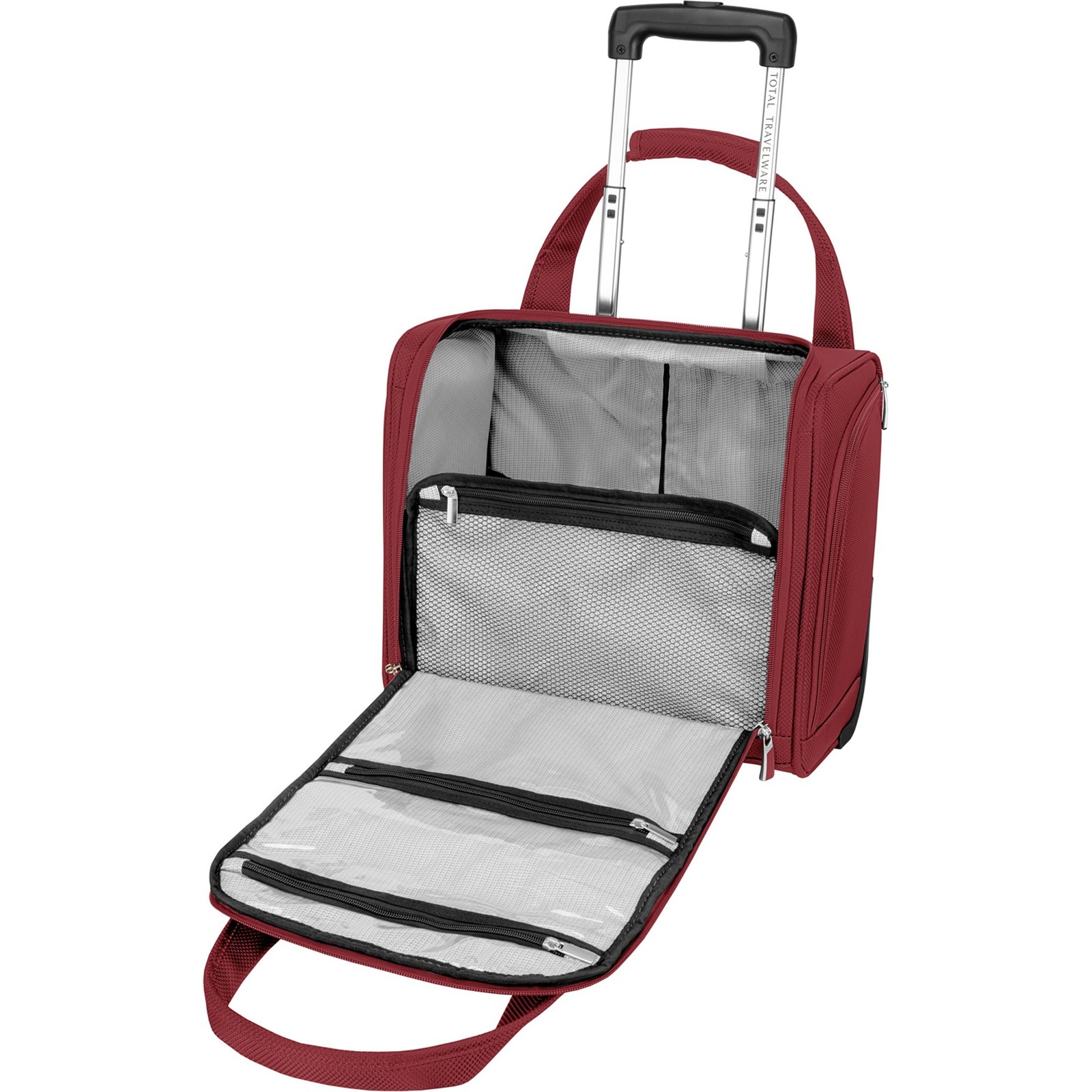 TOTAL TRAVELWARE Everest Expandable Softside Spinner Wine 15 Inch U1