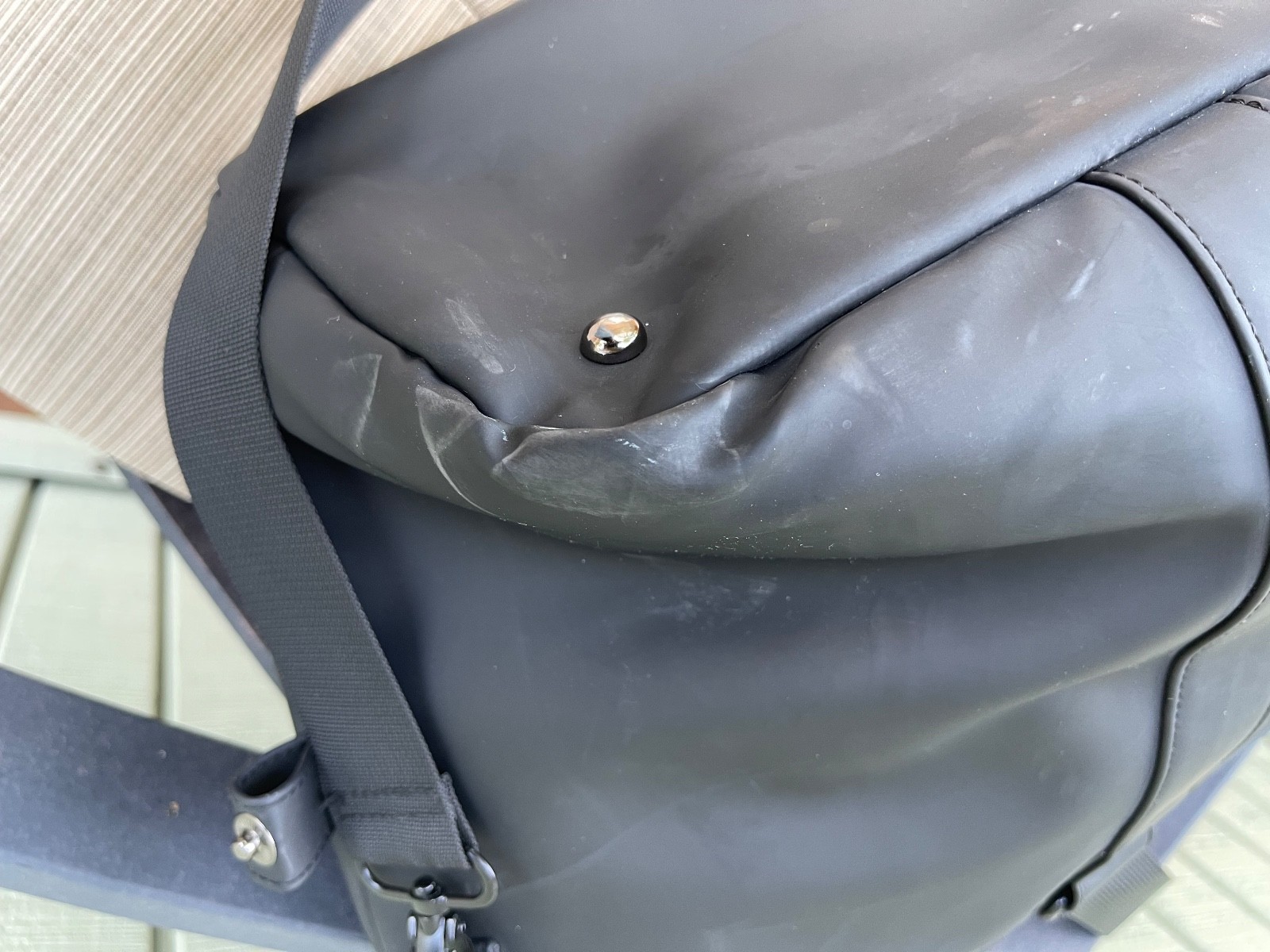 Duchamp London Duffle Bag With Strap & USB Cable in Black-$240