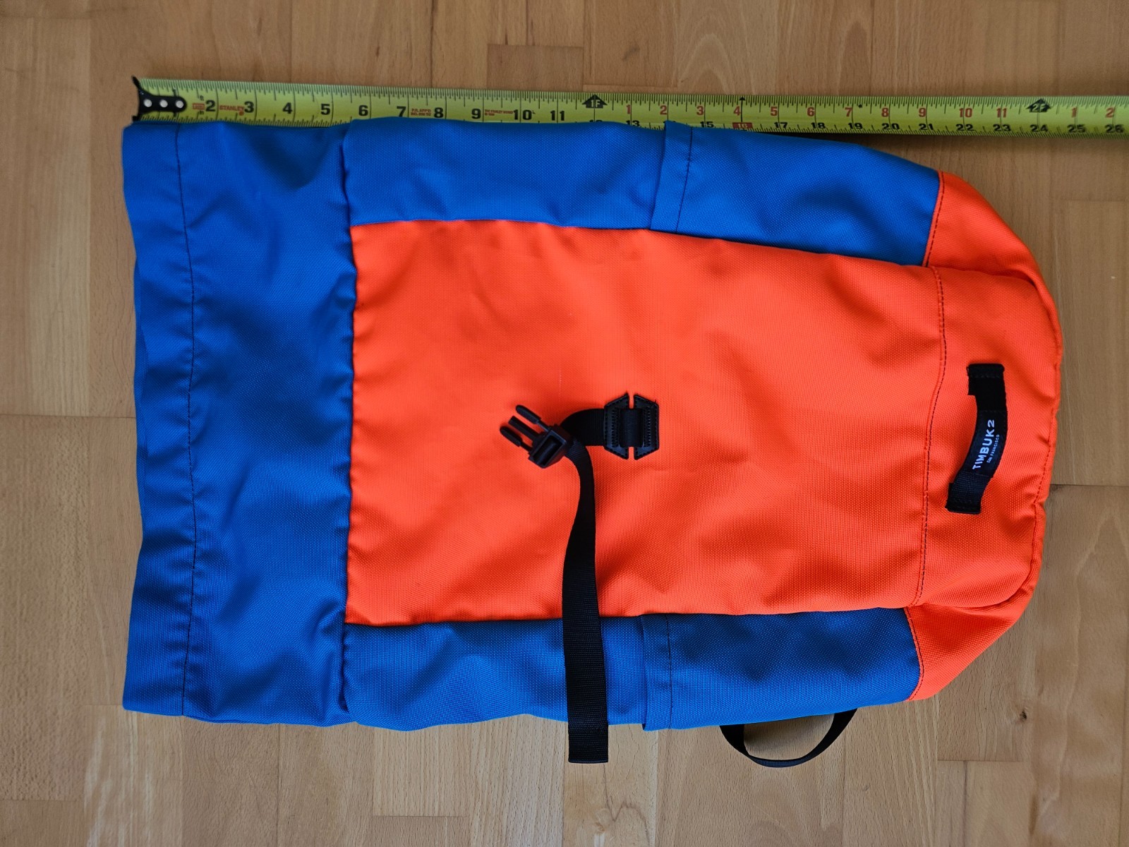 Timbuk2 Tuck Pack Backpack Rolltop Laptop Bag Urban Commuter Orange Blue USA
