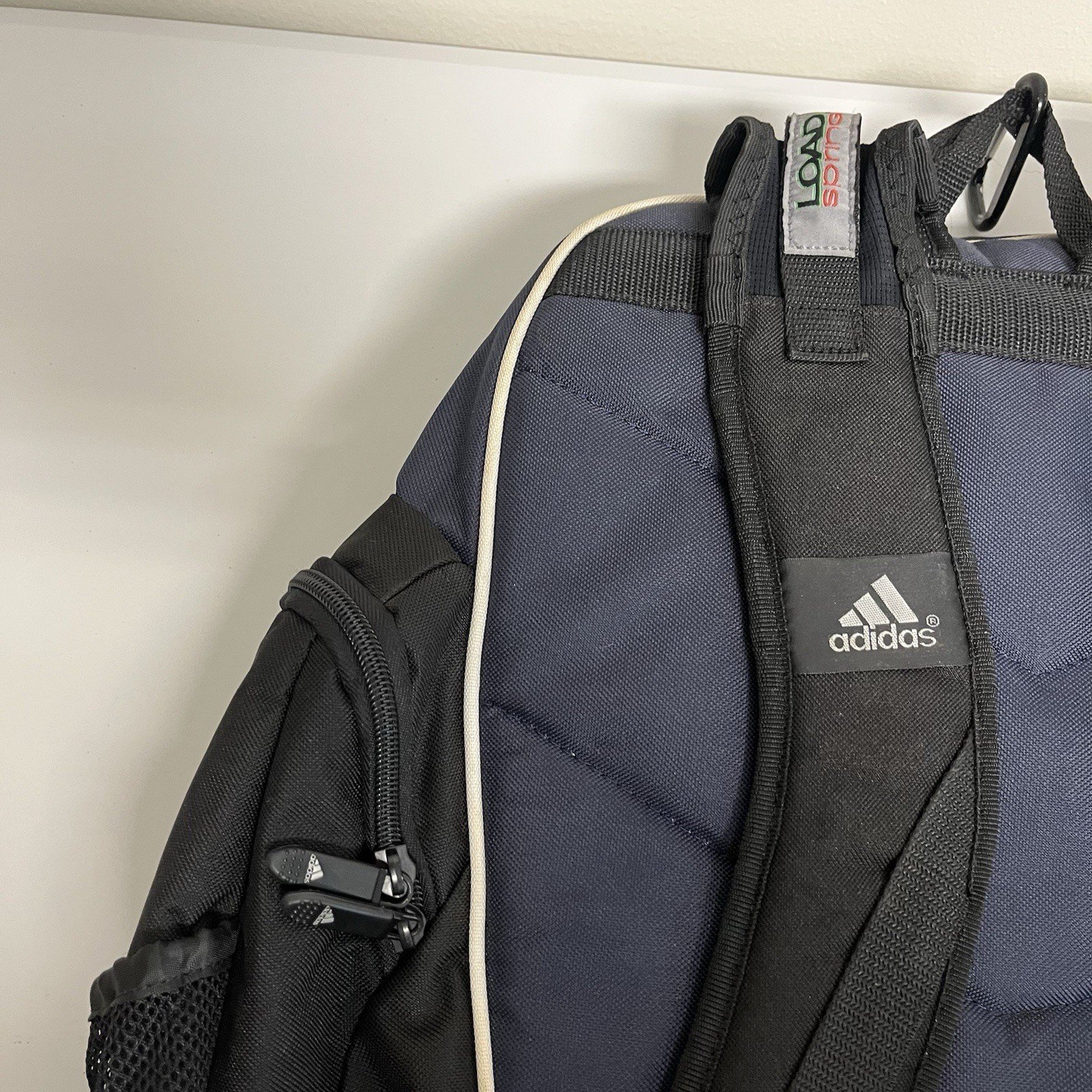 Adidas Load Spring Backpack Bookbag Navy Blue Black Laptop School Travel Bag